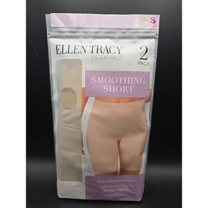 Ellen Tracy‎ Women's 2-Pack Body Hugging Smoothing Short Size Small  Sunbeige